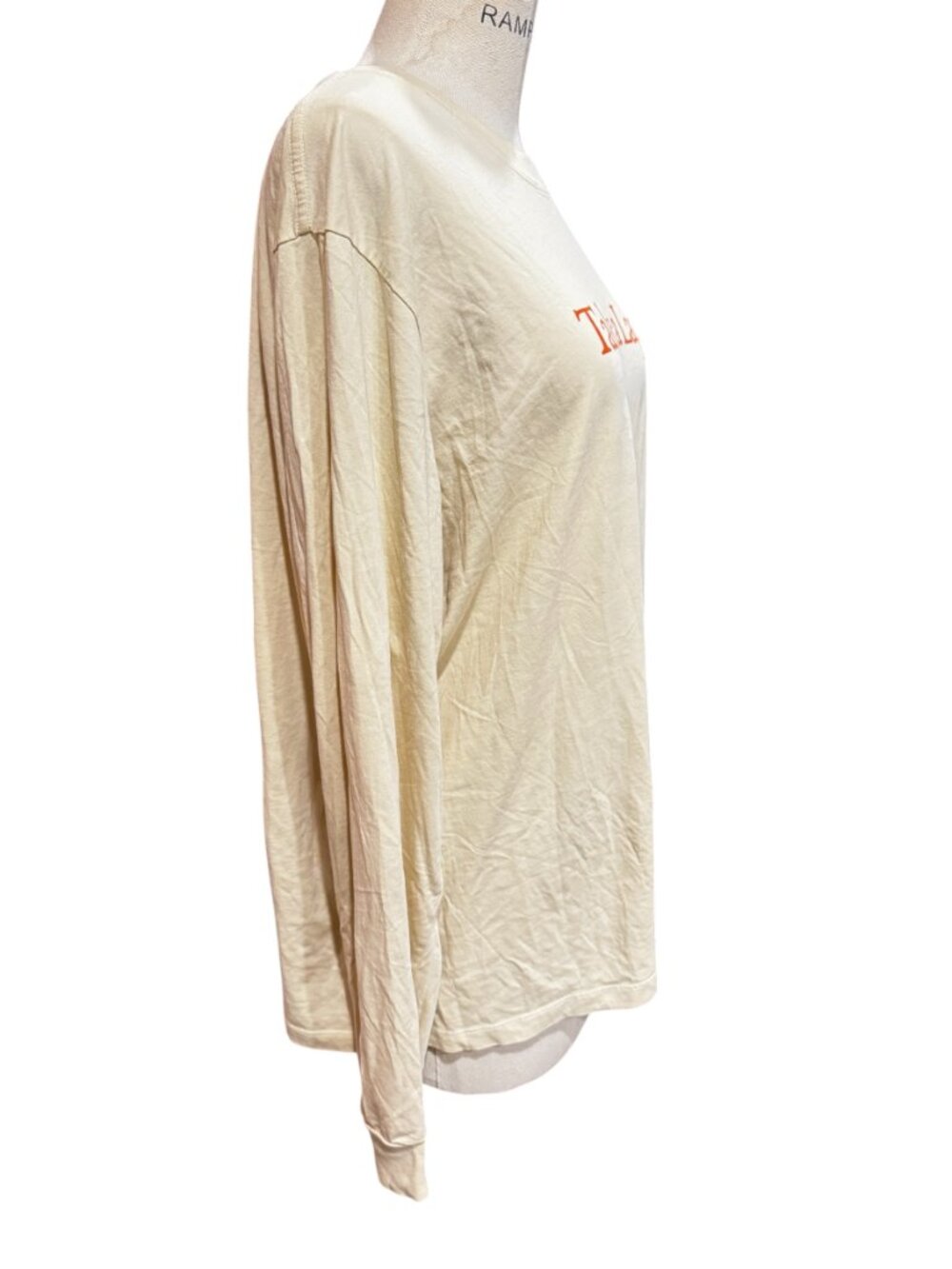 Outdoor Voices Take A Lap Long Sleeve Graphic Tee XL Beige Retro - Picture 4 of 5